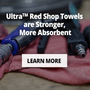 ultra red shop towel